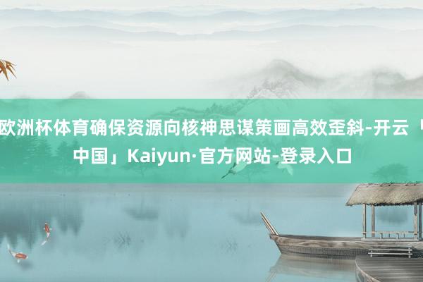 欧洲杯体育确保资源向核神思谋策画高效歪斜-开云「中国」Kaiyun·官方网站-登录入口
