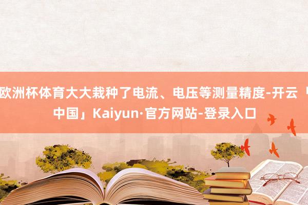 欧洲杯体育大大栽种了电流、电压等测量精度-开云「中国」Kaiyun·官方网站-登录入口