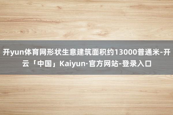 开yun体育网形状生意建筑面积约13000普通米-开云「中国」Kaiyun·官方网站-登录入口