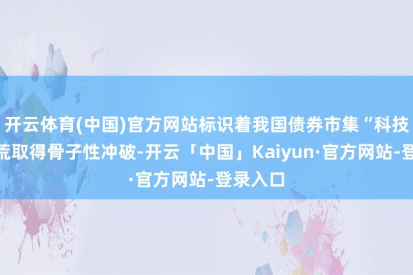 开云体育(中国)官方网站标识着我国债券市集“科技板”开荒取得骨子性冲破-开云「中国」Kaiyun·官方网站-登录入口
